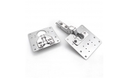 Placa de reparatie pentru fixare balama, otel inoxidabil, set de 10 bucati, Ø36 mm, 90x90x1 mm 4