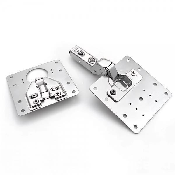 Placa de reparatie pentru fixare balama, otel inoxidabil, set de 10 bucati, Ø36 mm, 90x90x1 mm 4
