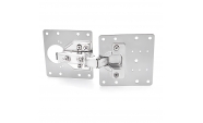 Placa de reparatie pentru fixare balama, otel inoxidabil, set de 10 bucati, Ø36 mm, 90x90x1 mm 3