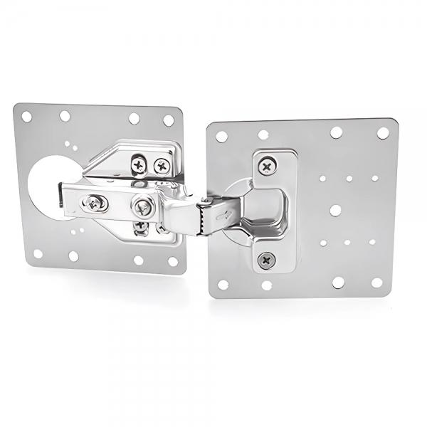 Placa de reparatie pentru fixare balama, otel inoxidabil, set de 10 bucati, Ø36 mm, 90x90x1 mm 3