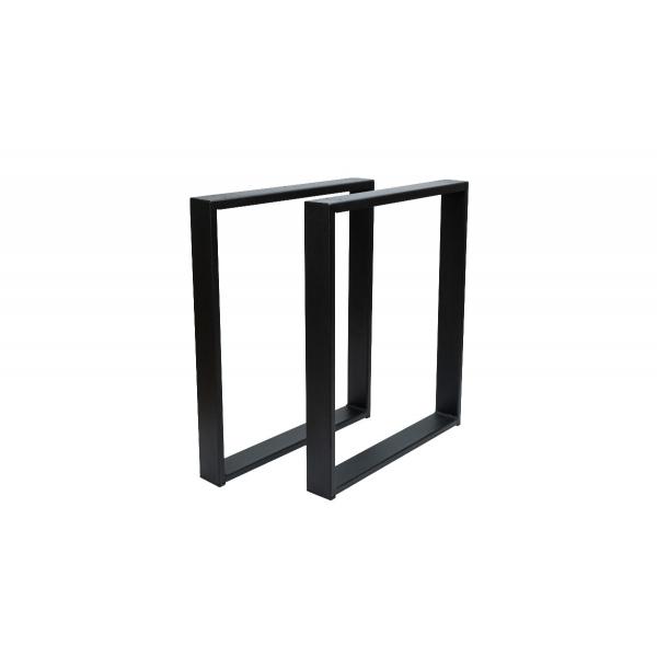 Set 2 picioare masa, Profil Lat, Vopsire in camp electrostatic, Negru 72x60x8 cm  1