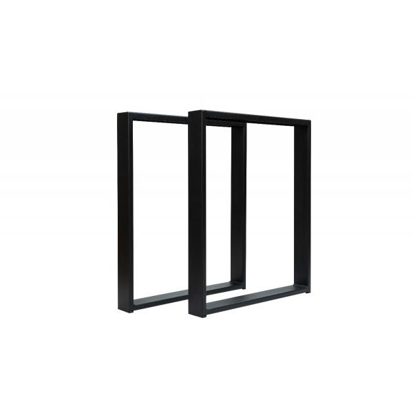 Set 2 picioare masa, Profil Lat, Vopsire in camp electrostatic, Negru 72x60x8 cm  2