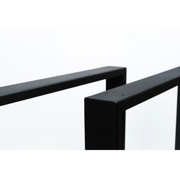 Set 2 picioare masa, Profil Lat, Vopsire in camp electrostatic, Negru 72x60x8 cm  6