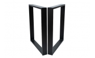 Set 2 picioare masa, Profil Lat, Vopsire in camp electrostatic, Negru 72x60x8 cm  4