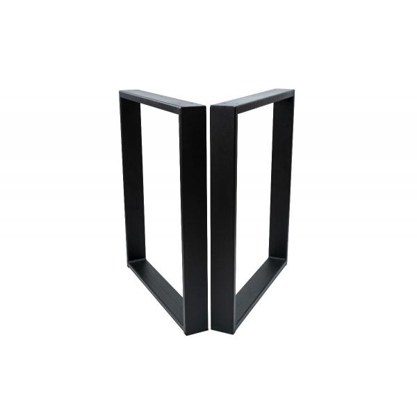 Set 2 picioare masa, Profil Lat, Vopsire in camp electrostatic, Negru 72x60x8 cm  4