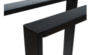 Set 2 picioare masa, Profil Lat, Vopsire in camp electrostatic, Negru 72x60x8 cm  5