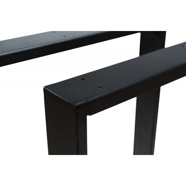Set 2 picioare masa, Profil Lat, Vopsire in camp electrostatic, Negru 72x60x8 cm  5