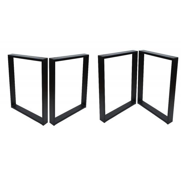 Set 2 picioare masa, Profil Lat, Vopsire in camp electrostatic, Negru 72x60x8 cm  11