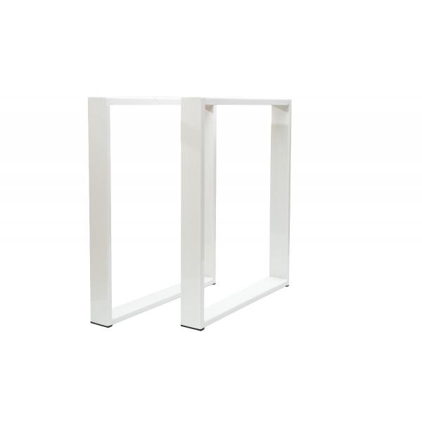 Set 2 picioare masa, Profil Lat, Vopsire in camp electrostatic, Alb 72x60x8 cm  1