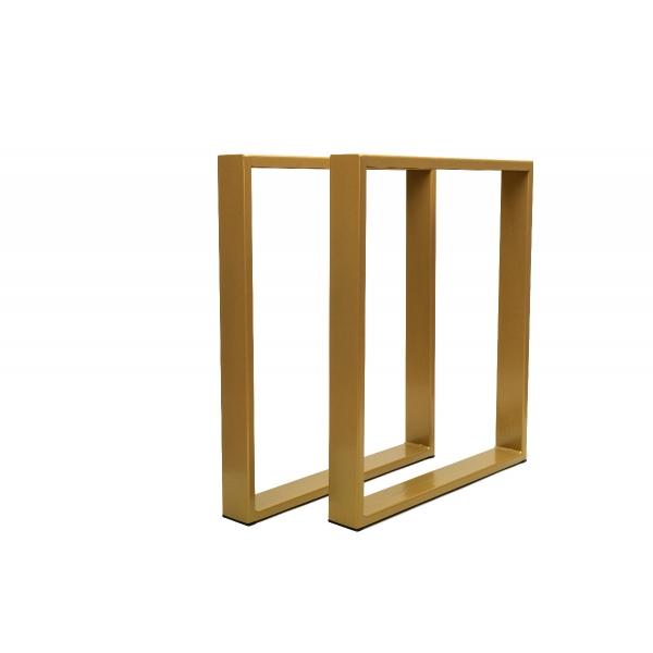 Set 2 picioare masa, Profil Lat, Vopsire in camp electrostatic, Aur 72x60x8 cm  1