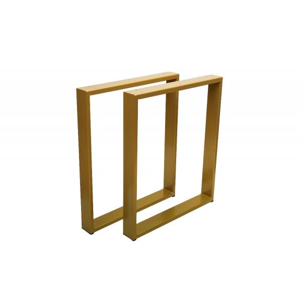 Set 2 picioare masa, Profil Lat, Vopsire in camp electrostatic, Aur 72x60x8 cm  2