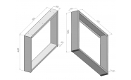 Set 2 picioare masa, Profil Lat, Vopsire in camp electrostatic, Aur 42x60x8 cm  5
