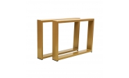Set 2 picioare masa, Profil Lat, Vopsire in camp electrostatic, Aur 42x60x8 cm 