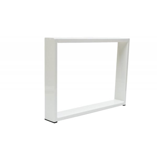 Set 2 picioare masa, Profil Lat, Vopsire in camp electrostatic, Alb 42x60x8 cm 3