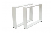 Set 2 picioare masa, Profil Lat, Vopsire in camp electrostatic, Alb 42x60x8 cm 2