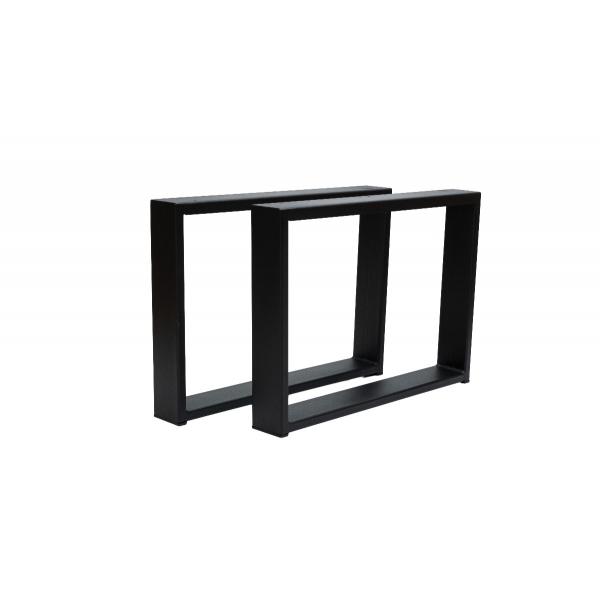 Set 2 picioare masa, Profil Lat, Vopsire in camp electrostatic, Negru 42x60x8 cm 1