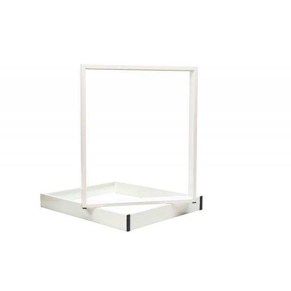 Set 2 picioare masa, Profil Lat, Vopsire in camp electrostatic, Alb 72x60x8 cm  3