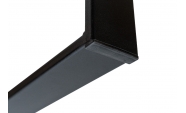 Set 2 picioare masa, Profil lat, Vopsire in camp electrostatic, Negru mat, 72x50x8 cm 8
