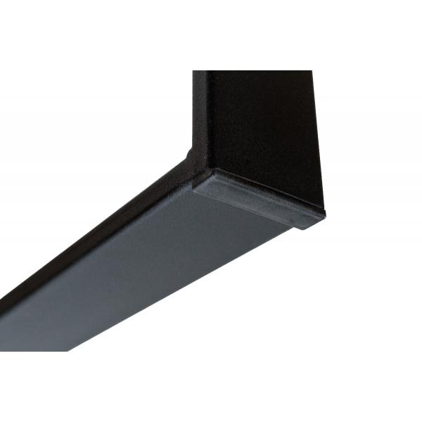 Set 2 picioare masa, Profil lat, Vopsire in camp electrostatic, Negru mat, 72x50x8 cm 8