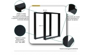 Set 2 picioare masa, Profil lat, Vopsire in camp electrostatic, Negru mat, 72x50x8 cm 2