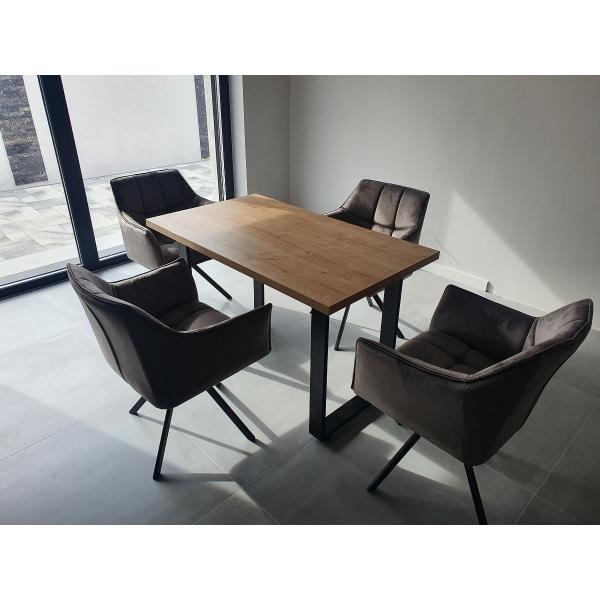 Set 2 picioare masa, Profil lat, Vopsire in camp electrostatic, Negru mat, 72x50x8 cm 10