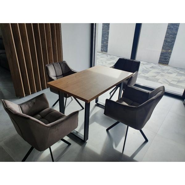 Set 2 picioare masa, Profil lat, Vopsire in camp electrostatic, Negru mat, 72x50x8 cm 12