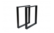 Set 2 picioare masa, Profil lat, Vopsire in camp electrostatic, Negru mat, 72x50x8 cm 3