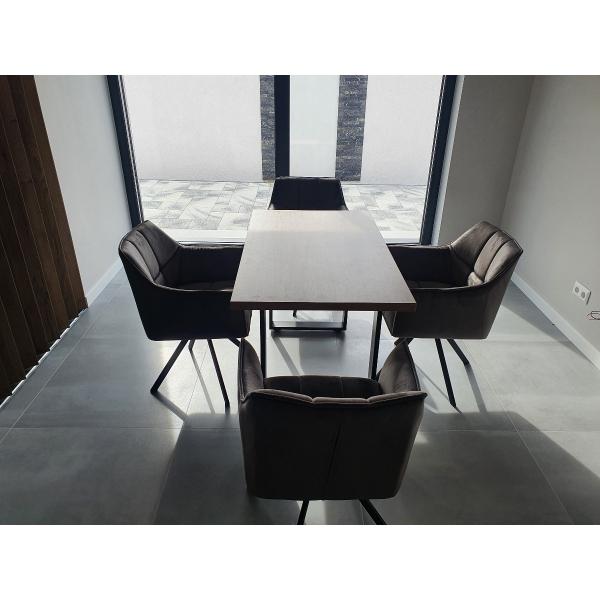 Set 2 picioare masa, Profil lat, Vopsire in camp electrostatic, Negru mat, 72x50x8 cm 11