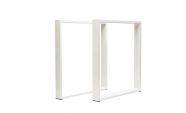 Set 2 picioare masa, Profil Lat, Vopsire in camp electrostatic, Alb 72x60x8 cm 