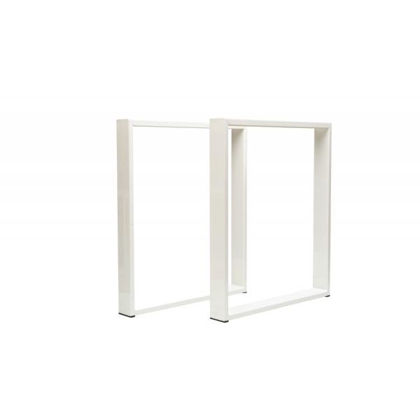 Set 2 picioare masa, Profil Lat, Vopsire in camp electrostatic, Alb 72x60x8 cm  1