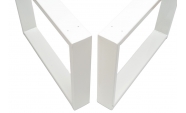 Set 2 picioare masa, Profil Lat, Vopsire in camp electrostatic, Alb 72x60x8 cm  11