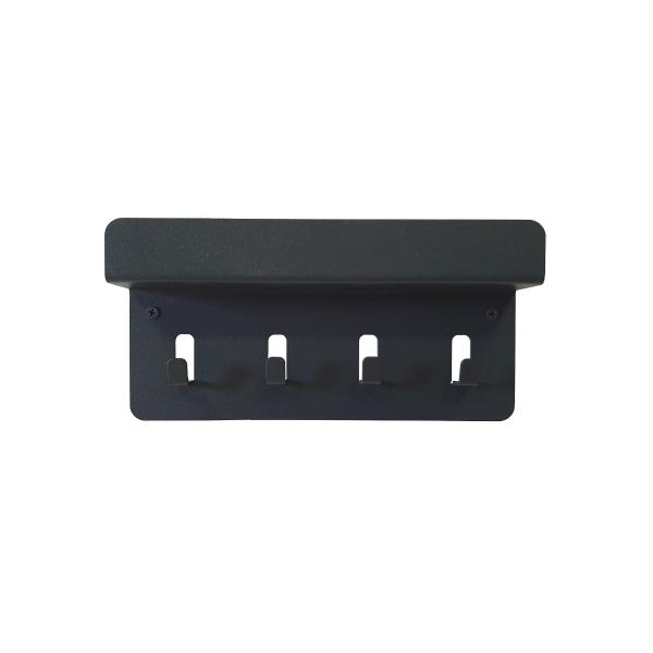 Suport chei 4 agatatoare cu raft 25x12 cm, Antracit 1