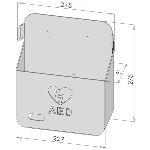 Suport metalic de perete pentru defibrilatoare AED 6
