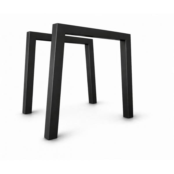 Set 2 Picioare masa Trapez, Profil 60x60 mm, Vopsire in camp electrostatic, Metal Negru H72x75x6 cm 1
