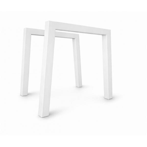 Set 2 Picioare masa Trapez, Profil 60x60 mm, Vopsire in camp electrostatic, Metal Alb H72x75x6 cm 1