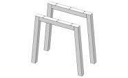 Set 2 Picioare masa Trapez, Profil 60x60 mm, Vopsire in camp electrostatic, Metal Auriu H72x75x6 cm 2