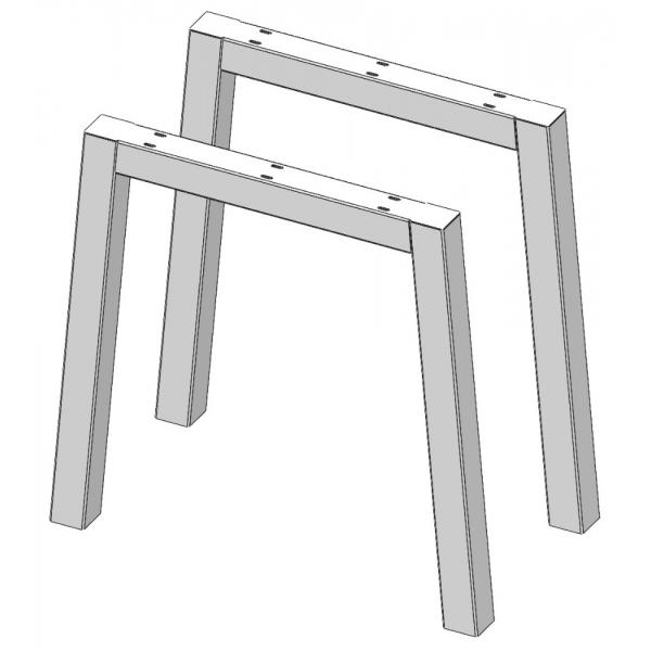 Set 2 Picioare masa Trapez, Profil 60x60 mm, Vopsire in camp electrostatic, Metal Auriu H72x75x6 cm 2