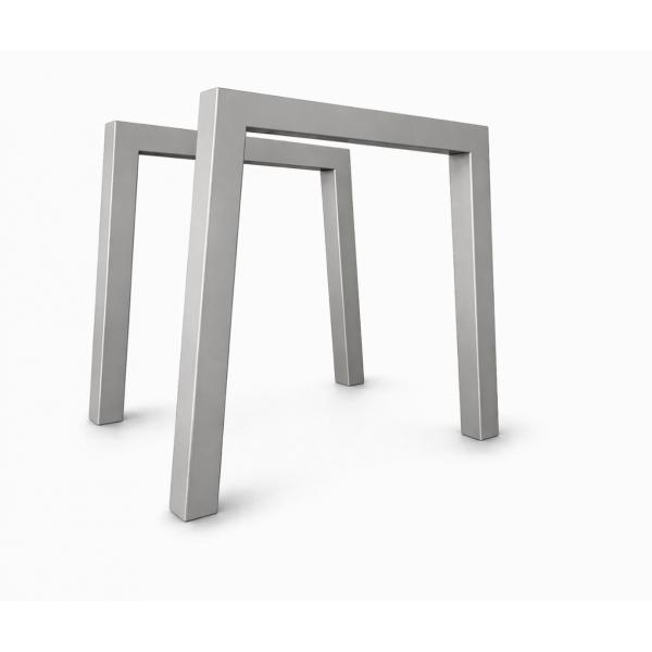 Set 2 Picioare masa Trapez, Profil 60x60 mm, Vopsire in camp electrostatic, Metal Gri H72x75x6 cm 1