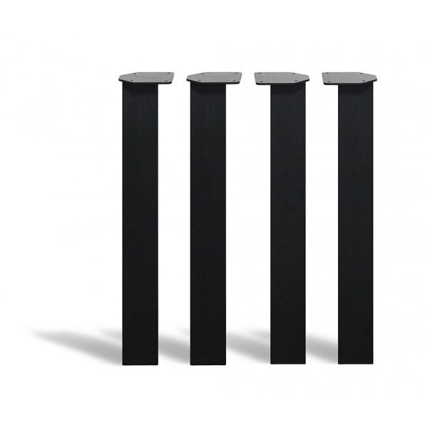 Set 4 picioare masa, metalice, vopsite electrostatic, Negru, Model 9, 71cm 1