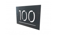 Placuta numar casa personalizabila din tabla de otel,140x200 mm, negru mat 4
