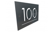 Placuta numar casa personalizabila din tabla de otel,140x200 mm, negru mat 5