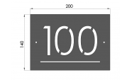 Placuta numar casa personalizabila din tabla de otel,140x200 mm, negru mat 6