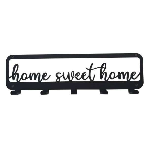 Cuier metalic Home Sweet Home 5 agatatoare 1