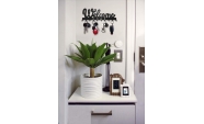 Suport chei Welcome Home 10 agatatoare, 30x11 cm, Negru 4