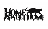Suport chei Home Sweet Home 9 agatatoare, 30x11 cm, Negru
