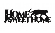 Suport chei Home Sweet Home 9 agatatoare, 30x11 cm, Negru 1