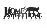 Suport chei Home Sweet Home 9 agatatoare, 30x11 cm, Negru 2