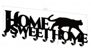 Suport chei Home Sweet Home 9 agatatoare, 30x11 cm, Negru 5
