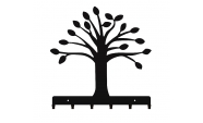 Suport chei Copacul vietii 6 agatatoare, 26x25 cm, Negru