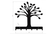 Suport chei Copacul vietii 6 agatatoare, 26x25 cm, Negru 4